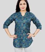 Saree swarg cotton blend printed short kurti