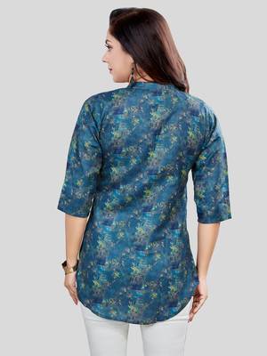  cotton blend printed short kurti 2