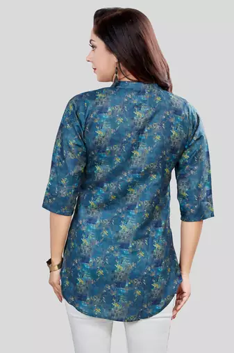  cotton blend printed short kurti