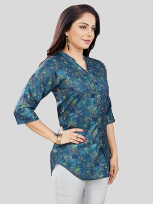  cotton blend printed short kurti 3