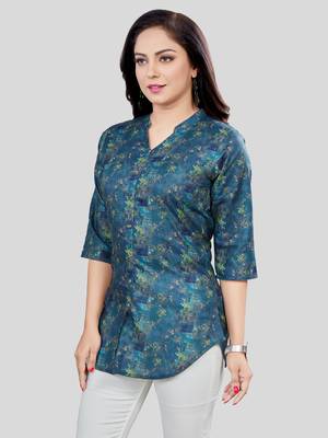  cotton blend printed short kurti 4