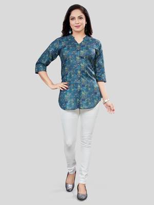  cotton blend printed short kurti 5