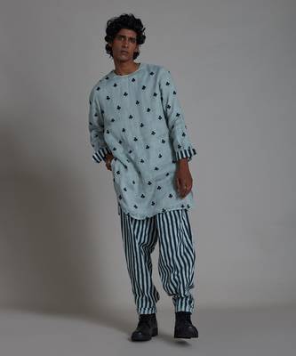 Blue taash stripe balloon pant 2