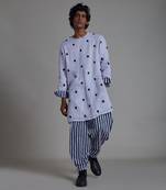 Lavender pure linen kurta