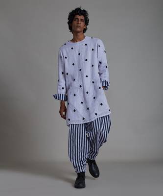 Lavender taash stripe balloon pant 1