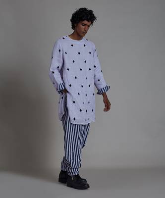 Lavender taash stripe balloon pant 4