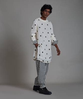 Oatmeal taash stripe balloon pant 2