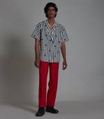 Red taash straight pant