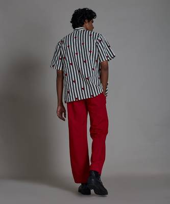 Red taash straight pant 2