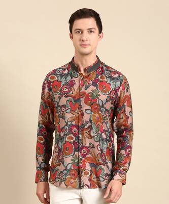 Brown & beige muslin shirt 2