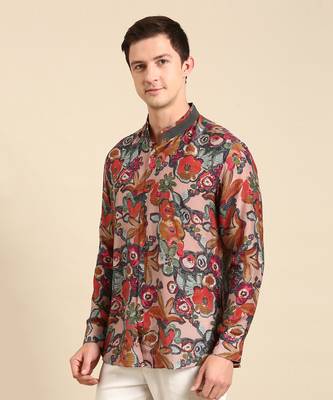 Brown & beige muslin shirt 4