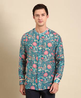 Turquoise blue muslin shirt 2
