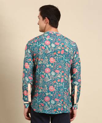 Turquoise blue muslin shirt 5