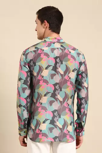 Sapphire blue muslin shirt