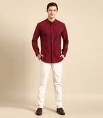 Maroon malai cotton shirt