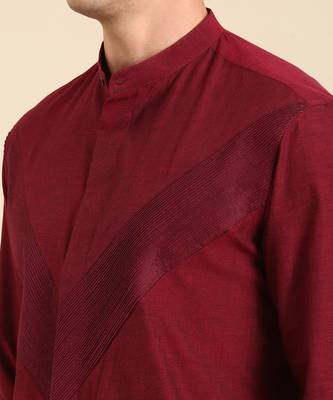 Maroon malai cotton shirt 3