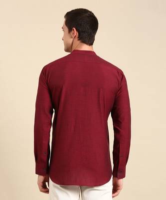 Maroon malai cotton shirt 5
