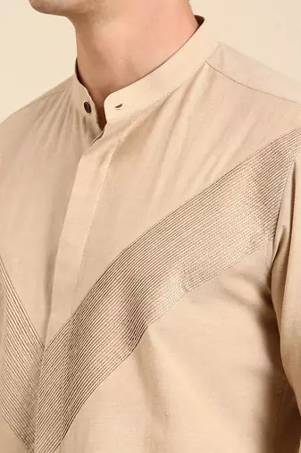 Beige malai cotton shirt