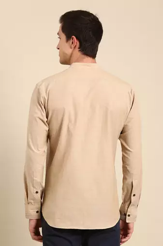 Beige malai cotton shirt