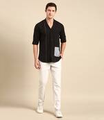 Black malai cotton shirt