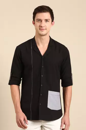 Black malai cotton shirt
