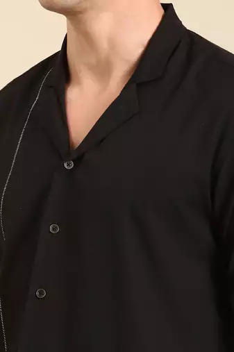 Black malai cotton shirt