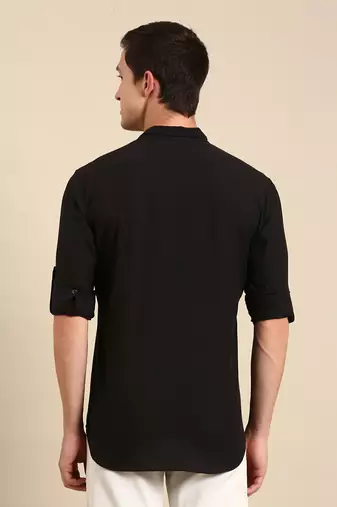 Black malai cotton shirt
