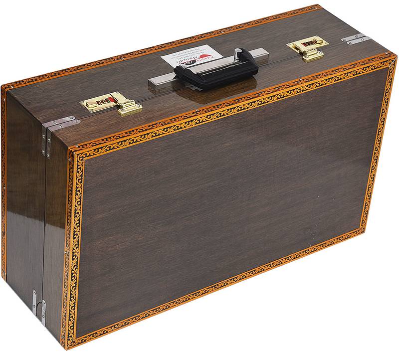 Harmonium Traveler- Folding Type By Kaayna Musicals- 9 Stops- 4 Drone- 3.5 Octaves- Coupler- Dark Oak Finish- 440Hz