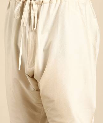 Ivory silk jaquard kurta set 4