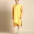 Yellow silk jaquard kurta set