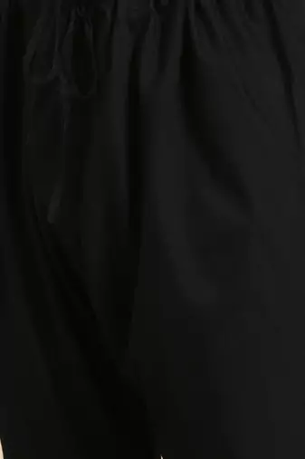 Black & green chanderi silk kurta set