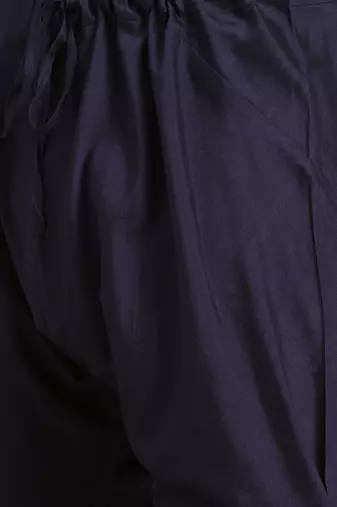 Green & blue silk jaquard kurta set