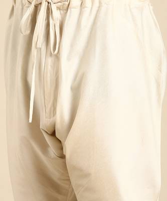 Brown & beige print silk chanderi kurta set 5