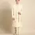 Ivory chanderi silk long open jacket