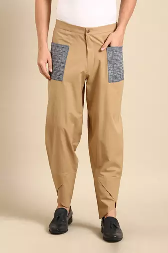 Beige malai cottons pant