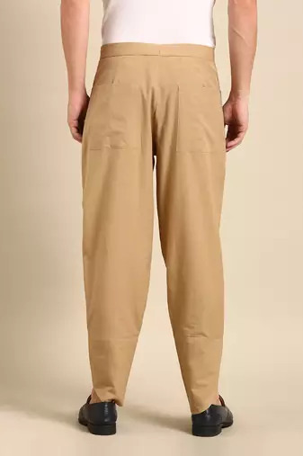 Beige malai cottons pant