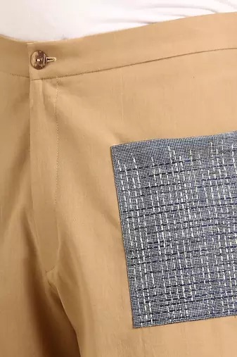Beige malai cottons pant