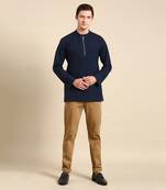 this classic short kurta can be paired up with black/beige straight cut pant.