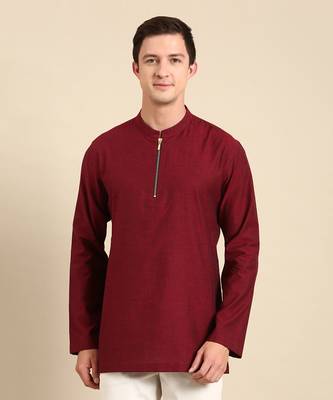 the short kurta is perfect outfit for semi cocktail party when its paired with black formal trouser. 2