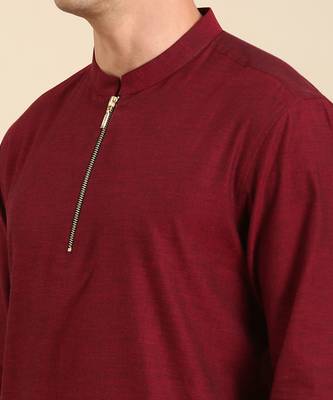 the short kurta is perfect outfit for semi cocktail party when its paired with black formal trouser. 3
