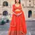 Orange Sequine Embroidered Work Georgette Fabric Wedding Lehenga Choli With Dupatta Semi Stitched.