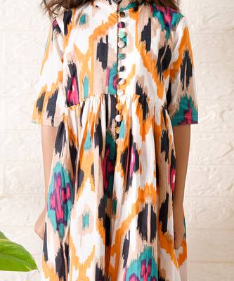 Multicolor senorita ikat kurta set 5