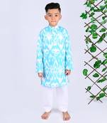 Blue air ikat kurta set