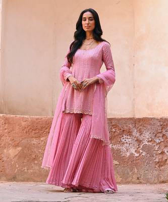 Mauve pink kurta set 1
