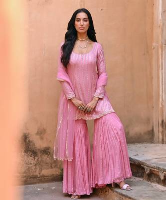 Mauve pink kurta set 2