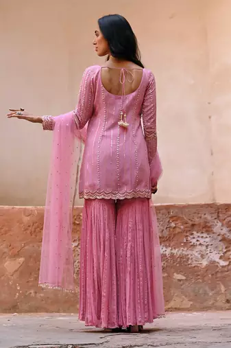 Mauve pink kurta set