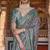 Multicolor silk ajrakh design print saree with blouse