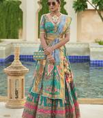Multicolor Silk Zari Work Lehenga Choli