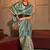 Teal Kanvi Women silk Blend Woven Design Handloom Saree With Blouse For Women