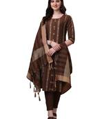 WILNERCROWN Designer  calf length ethnic set kurta, pant and dupatta set for women for casual and festive wear